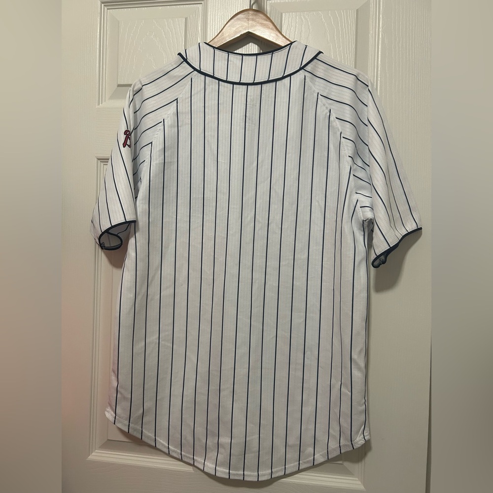 Dynasty Genuine MLB Merchandise  Unisex Size M Atlanta Braves Pinstripe Jersey - Picture 5 of 5